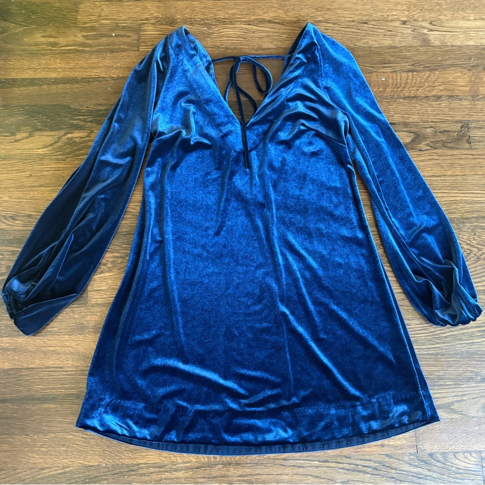 Free people blue velvet dress